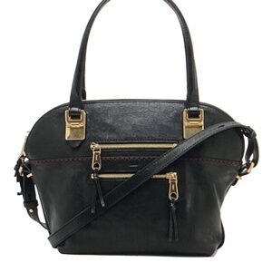 Chloé Black Lambskin Angie Medium Shoulder Tote Designer OS